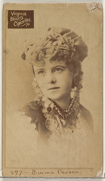 Card 897, Emma Carson, from the Actors and Actresses series (N45, Type 2) for Virginia Brights Cigarettes