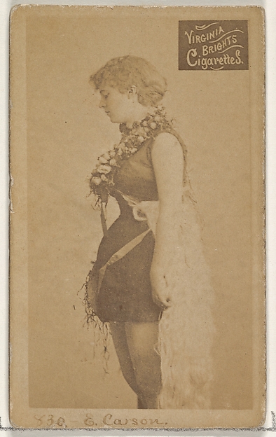 Card 830, Emma Carson, from the Actors and Actresses series (N45, Type 2) for Virginia Brights Cigarettes