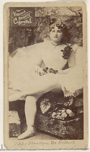 Card 752, Theodora De Gillert, from the Actors and Actresses series (N45, Type 2) for Virginia Brights Cigarettes
