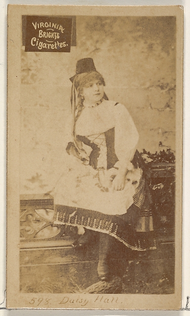 Card 598, Daisy Hall, from the Actors and Actresses series (N45, Type 2) for Virginia Brights Cigarettes