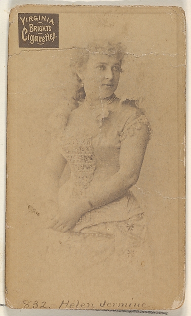Card 832, Helen Jermine, from the Actors and Actresses series (N45, Type 2) for Virginia Brights Cigarettes