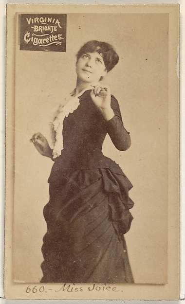 Card 660, Miss Joice, from the Actors and Actresses series (N45, Type 2) for Virginia Brights Cigarettes