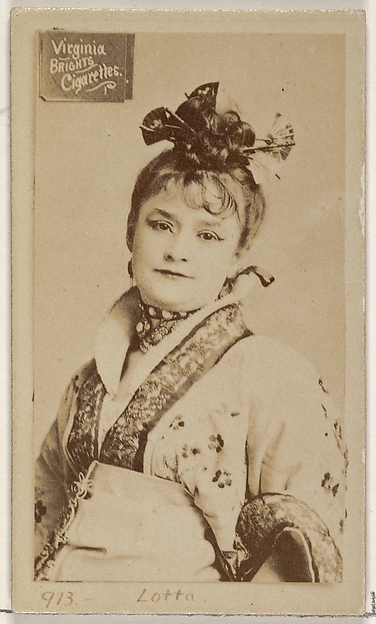 Card 913, Lotta, from the Actors and Actresses series (N45, Type 2) for Virginia Brights Cigarettes