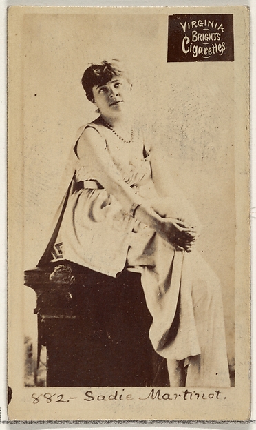 Card 882, Sadie Martinot, from the Actors and Actresses series (N45, Type 2) for Virginia Brights Cigarettes