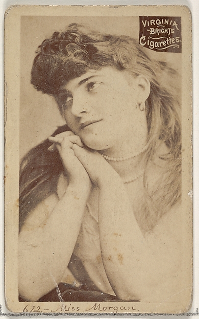 Card 672, Miss Morgan, from the Actors and Actresses series (N45, Type 2) for Virginia Brights Cigarettes