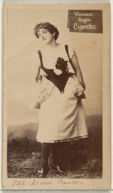 Card 745, Louise Paullin, from the Actors and Actresses series (N45, Type 2) for Virginia Brights Cigarettes