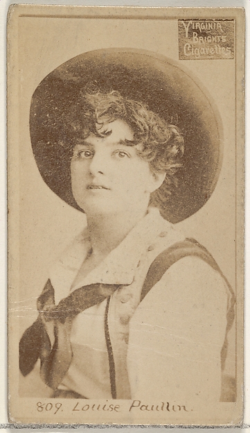 Card 809, Louise Paullin, from the Actors and Actresses series (N45, Type 2) for Virginia Brights Cigarettes