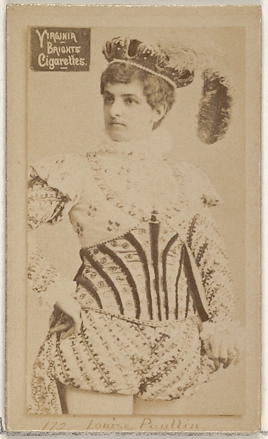 Card 772, Louise Paullin, from the Actors and Actresses series (N45, Type 2) for Virginia Brights Cigarettes