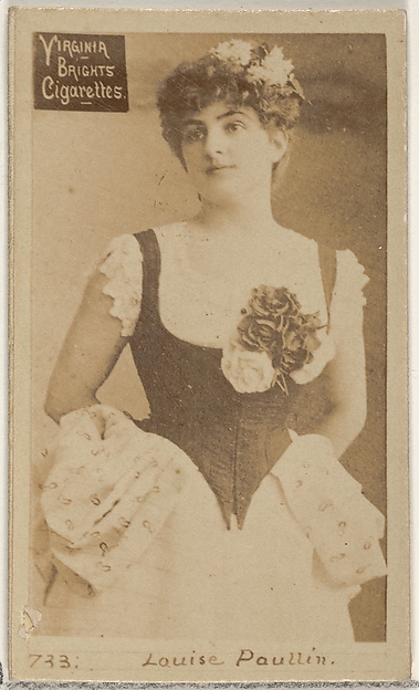 Card 733, Louise Paullin, from the Actors and Actresses series (N45, Type 2) for Virginia Brights Cigarettes