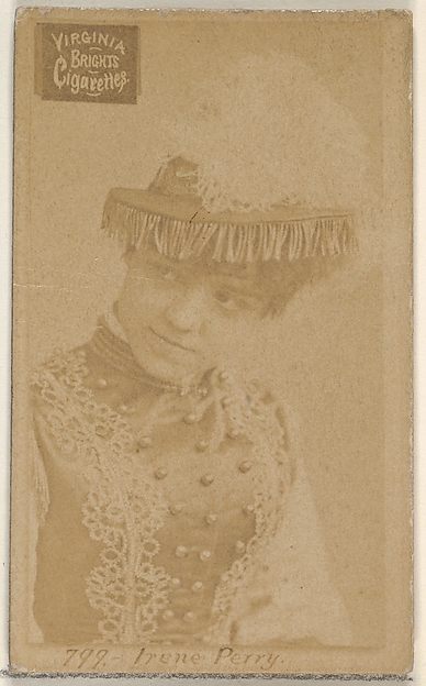 Card 799, Irene Perry, from the Actors and Actresses series (N45, Type 2) for Virginia Brights Cigarettes