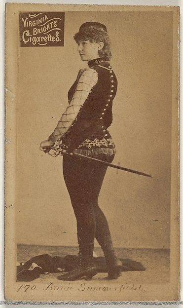 Card 190, Annie Summerfield, from the Actors and Actresses series (N45, Type 2) for Virginia Brights Cigarettes