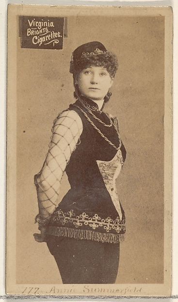 Card 777, Annie Summerfield, from the Actors and Actresses series (N45, Type 2) for Virginia Brights Cigarettes