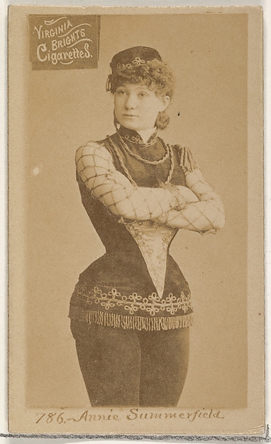 Card 786, Annie Summerfield, from the Actors and Actresses series (N45, Type 2) for Virginia Brights Cigarettes