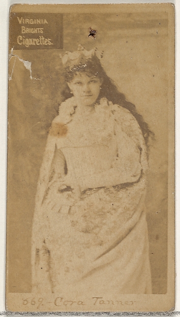 Card 869, Cora Tanner, from the Actors and Actresses series (N45, Type 2) for Virginia Brights Cigarettes by Allen & Ginter, The Metropolitan Museum of Art