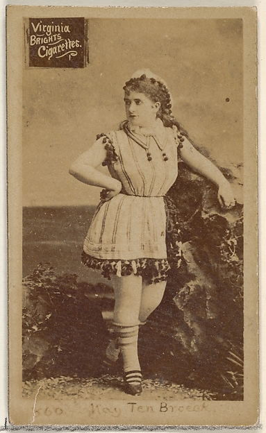 Card 860, May Ten Broeck, from the Actors and Actresses series (N45, Type 2) for Virginia Brights Cigarettes