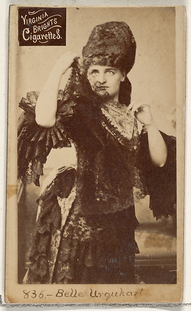 Card 836, Belle Urquhart, from the Actors and Actresses series (N45, Type 2) for Virginia Brights Cigarettes