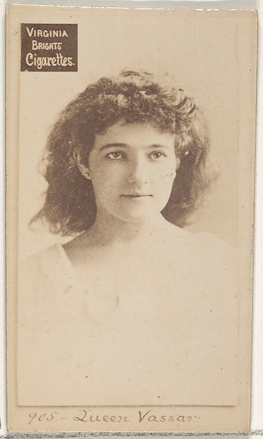 Card 905, Queen Vassar, from the Actors and Actresses series (N45, Type 2) for Virginia Brights Cigarettes