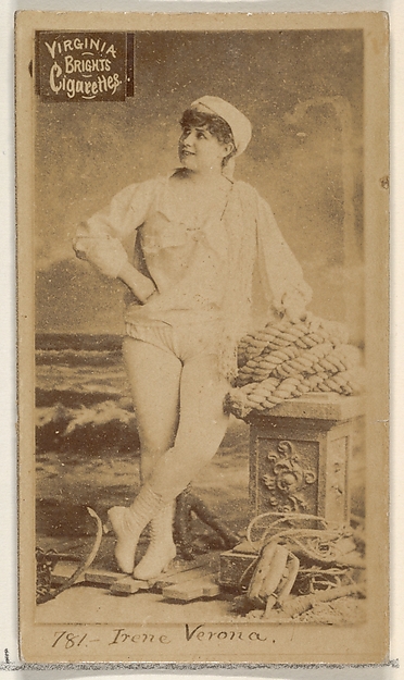Card 781, Irene Verona, from the Actors and Actresses series (N45, Type 2) for Virginia Brights Cigarettes