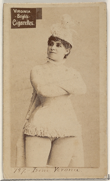 Card 787, Irene Verona, from the Actors and Actresses series (N45, Type 2) for Virginia Brights Cigarettes