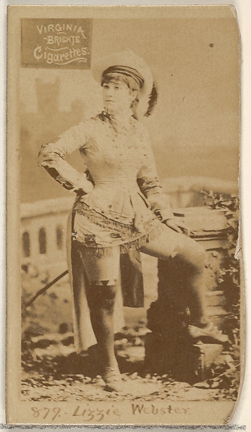 Card 879, Lizzie Webster, from the Actors and Actresses series (N45, Type 2) for Virginia Brights Cigarettes