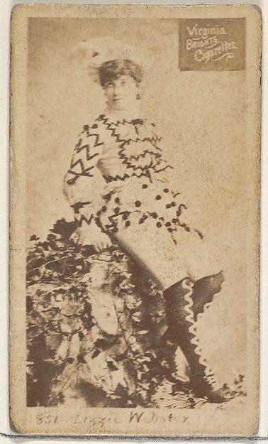 Card 851, Lizzie Webster, from the Actors and Actresses series (N45, Type 2) for Virginia Brights Cigarettes