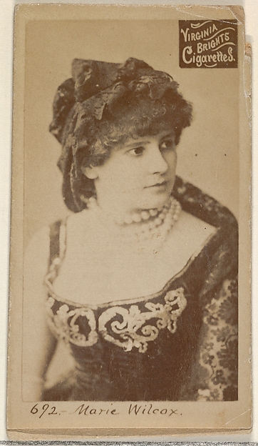 Card 692, Marie Wilcox, from the Actors and Actresses series (N45, Type 2) for Virginia Brights Cigarettes