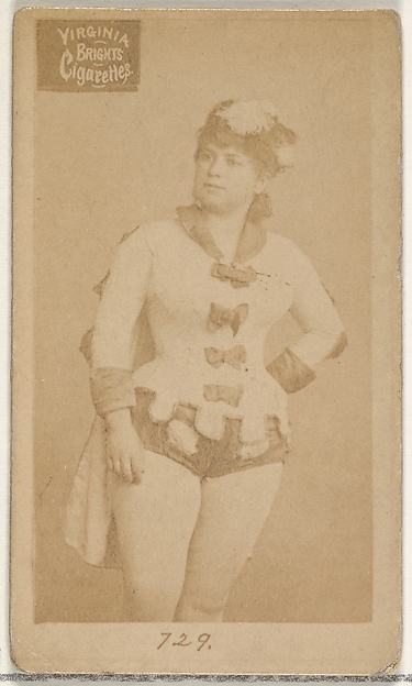 Card 729, from the Actors and Actresses series (N45, Type 2) for Virginia Brights Cigarettes