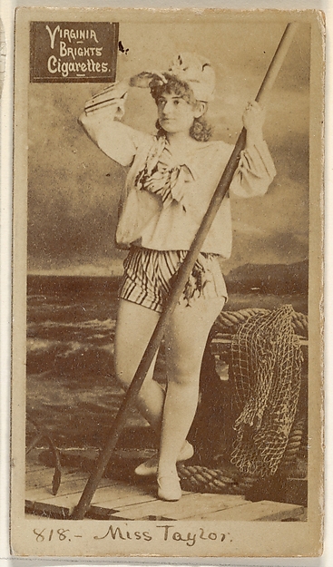 Card 818, Miss Taylor, from the Actors and Actresses series (N45, Type 2) for Virginia Brights Cigarettes