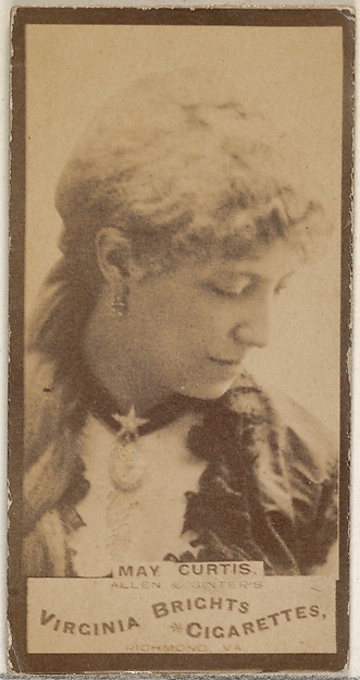 May Curtis, from the Actors and Actresses series (N45, Type 3) for Virginia Brights Cigarettes