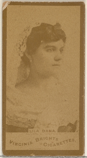 Lila Dana, from the Actors and Actresses series (N45, Type 3) for Virginia Brights Cigarettes