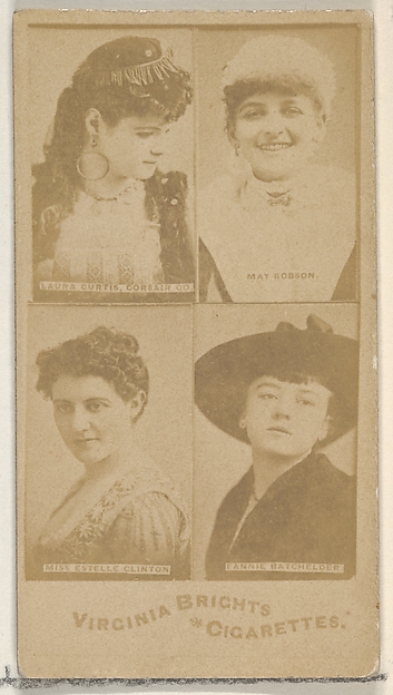 Laura Curtis, Corsair Co./ May Robson/ Miss Estelle Clinton/ Fannie Batchelder, from the Actors and Actresses series (N45, Type 4) for Virginia Brights Cigarettes