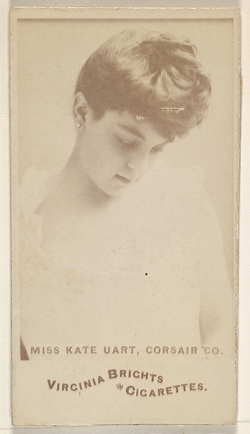 Miss Kate Uart, Corsair Co., from the Actors and Actresses series (N45, Type 6) for Virginia Brights Cigarettes