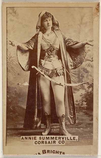 Annie Summerville, Corsair Co., from the Actors and Actresses series (N45, Type 6) for Virginia Brights Cigarettes