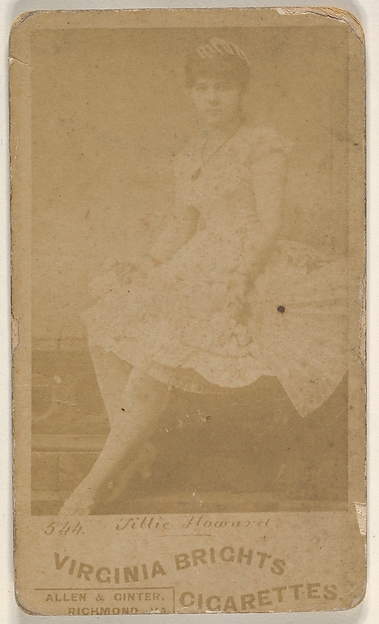 Card 544, Lillie Howard, from the Actors and Actresses series (N45, Type 6) for Virginia Brights Cigarettes