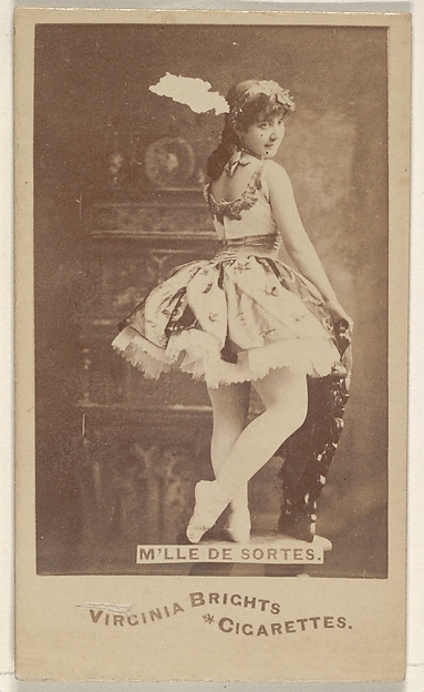 M'lle de Sortes, from the Actors and Actresses series (N45, Type 6) for Virginia Brights Cigarettes by Allen & Ginter, The Metropolitan Museum of Art