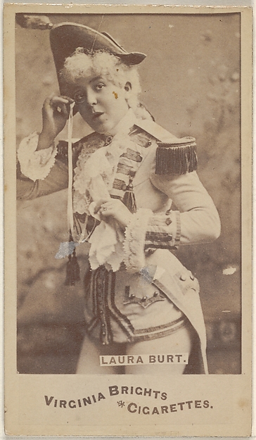 Laura Burt, from the Actors and Actresses series (N45, Type 6) for Virginia Brights Cigarettes