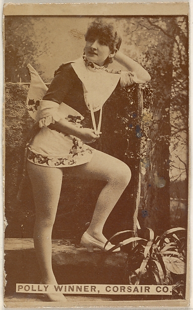 Polly Winner, Corsair Co., from the Actors and Actresses series (N45, Type 6) for Virginia Brights Cigarettes