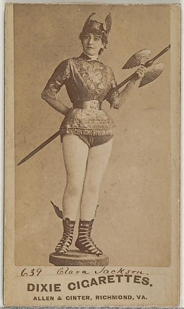 Card 639, Clara Jackson, from the Actors and Actresses series (N45, Type 7) for Dixie Cigarettes
