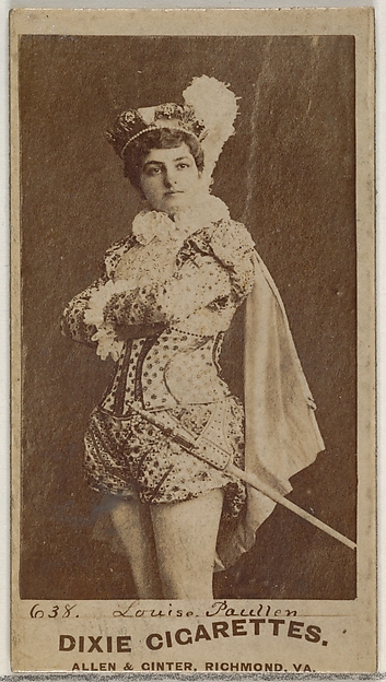 Card 638, Louise Paullin, from the Actors and Actresses series (N45, Type 7) for Dixie Cigarettes