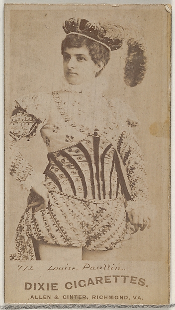 Card 772, Louise Paullin, from the Actors and Actresses series (N45, Type 7) for Dixie Cigarettes