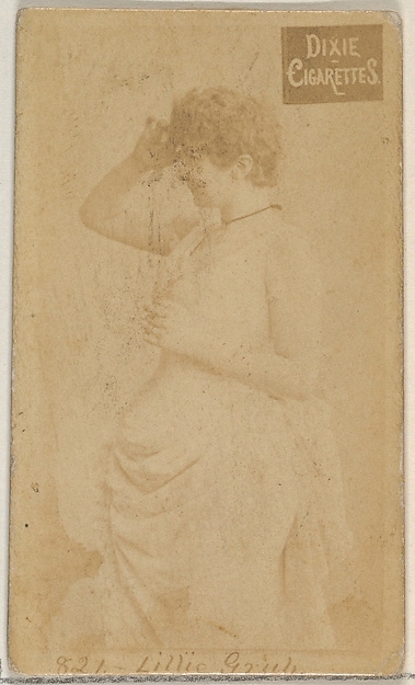 Card 821, Lillie Grub, from the Actors and Actresses series (N45, Type 7) for Dixie Cigarettes