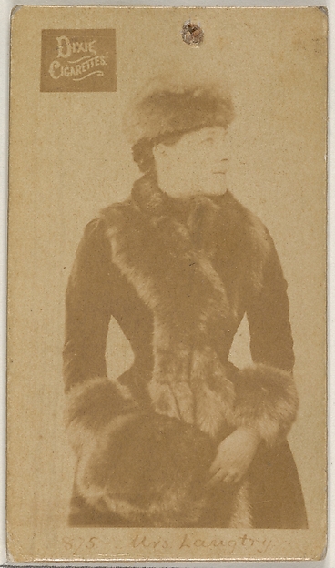 Card 875, Mrs. Langtry, from the Actors and Actresses series (N45, Type 7) for Dixie Cigarettes