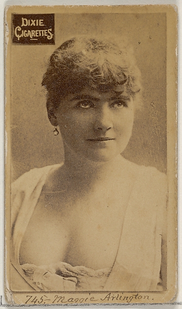 Card 745, Maggie Arlington, from the Actors and Actresses series (N45, Type 7) for Dixie Cigarettes