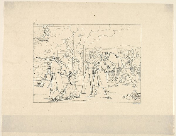 Valiant Men "Dat Fite Mit Siegel" (from Confederate War Etchings)