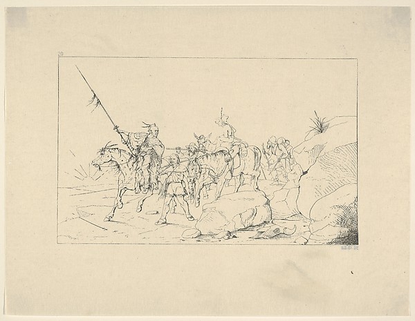 Albert S. Johnston Crossing the Desert to Join the Southern Army (from Confederate War Etchings)