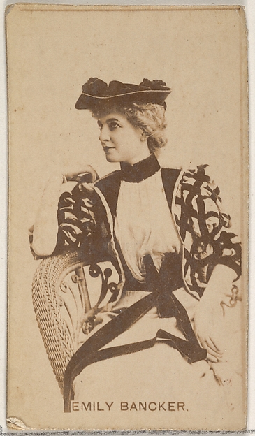Emily Bancker, from the Actors and Actresses series (N45, Type 8) for Virginia Brights Cigarettes