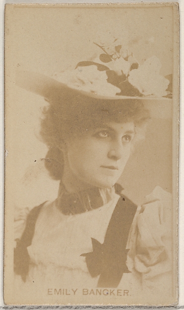 Emily Bancker, from the Actors and Actresses series (N45, Type 8) for Virginia Brights Cigarettes