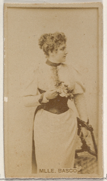 Mlle. Basco, from the Actors and Actresses series (N45, Type 8) for Virginia Brights Cigarettes
