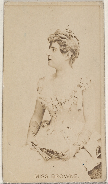 Miss Browne, from the Actors and Actresses series (N45, Type 8) for Virginia Brights Cigarettes