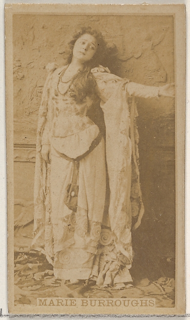 Marie Burroughs, from the Actors and Actresses series (N45, Type 8) for Virginia Brights Cigarettes